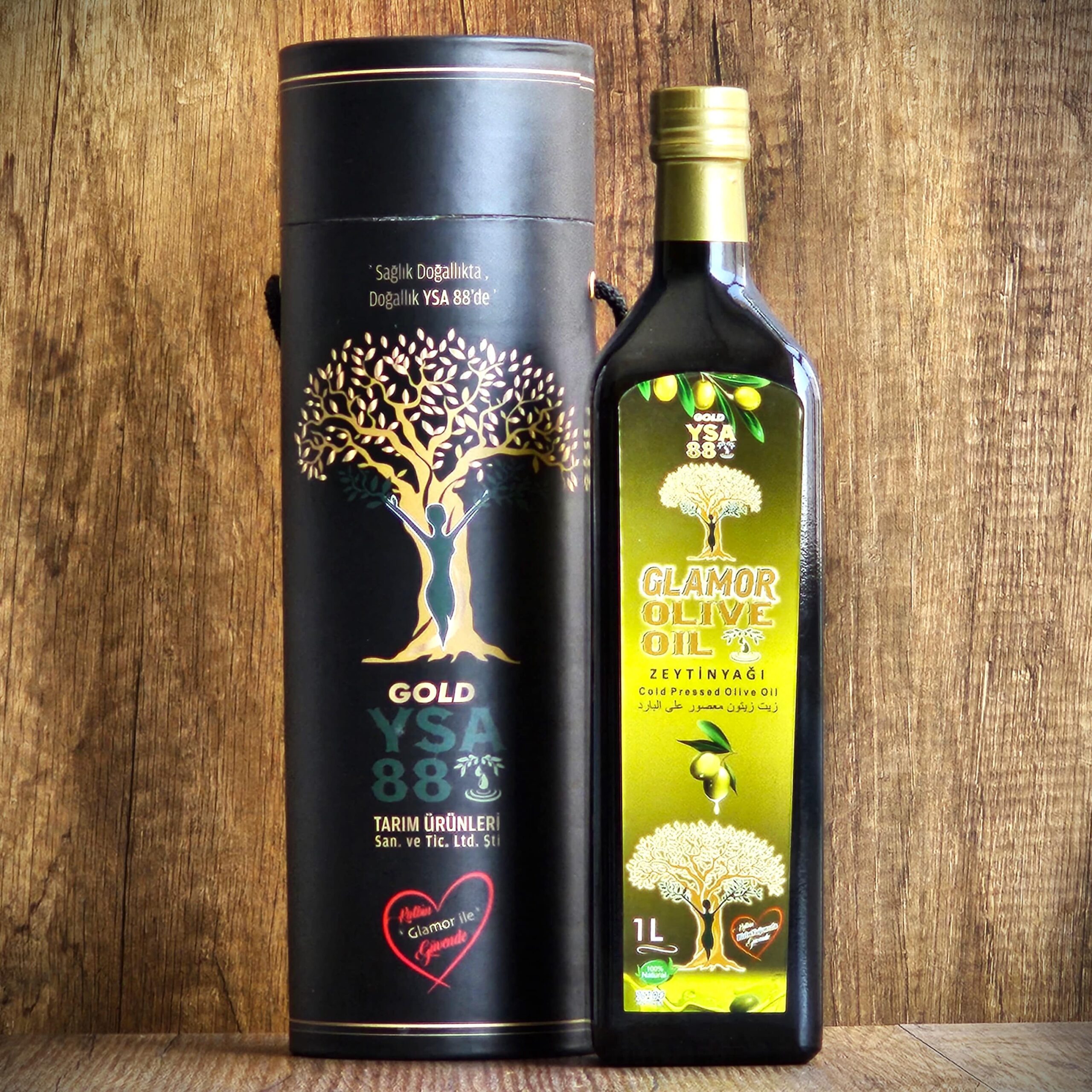 GLAMOR ZEYTİNYAĞI 1000 ML ÖZEL KRAFT KUTULU